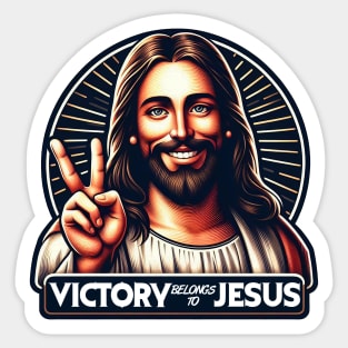 Victory Belongs To Jesus Sticker